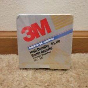 3M High Density 3.5 Diskettes 10 Pack IBM Formatted DS HD Double Sided SEALED